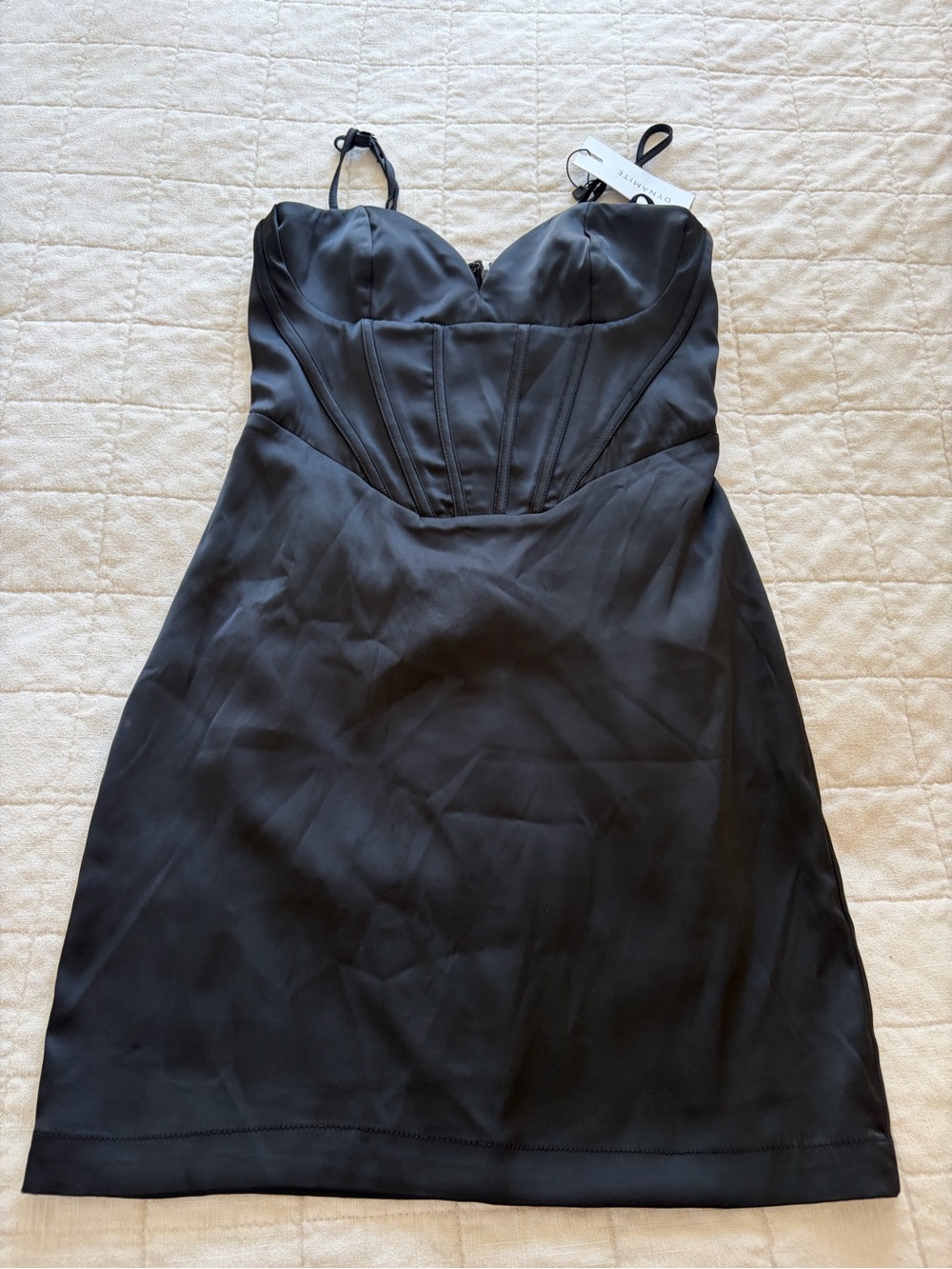 Dynamite Black Corset-Style Mini Dress